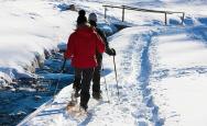 Snowshoe hike in the snowy South Tyrol