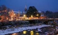 Christmas in Merano along the river Passirio