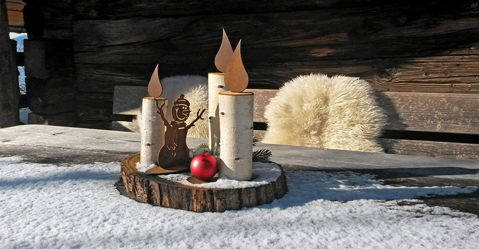 Winter decoration in the holiday home